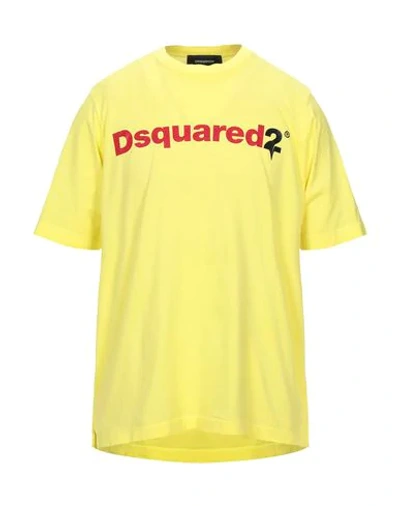 Dsquared2 T-shirts In Yellow