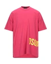 Dsquared2 T-shirts In Fuchsia