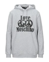 Love Moschino Hooded Sweatshirt In Grey