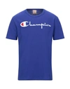 Champion T-shirts In Blue