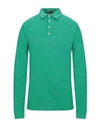 Mp Massimo Piombo Polo Shirts In Green