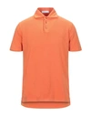 Cruciani Polo Shirts In Orange