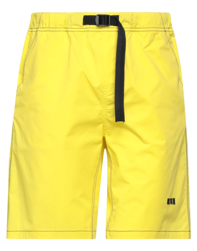 Msgm Shorts & Bermuda Shorts In Yellow