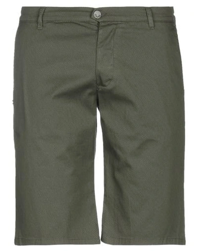 Grey Daniele Alessandrini Shorts & Bermuda Shorts In Military Green