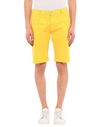 Daniele Alessandrini Man Shorts & Bermuda Shorts Orange Size 32 Cotton, Elastane