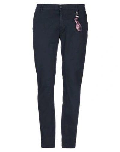 Grey Daniele Alessandrini Pants In Dark Blue