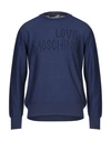 Love Moschino Sweaters In Dark Blue