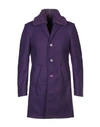 Grey Daniele Alessandrini Coats In Purple