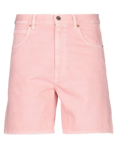 Pence Denim Shorts In Pastel Pink