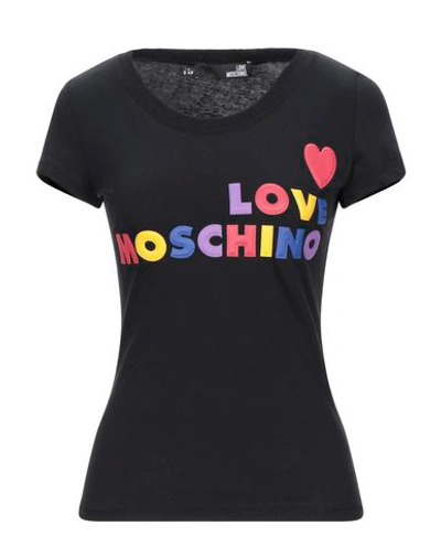 Love Moschino T-shirts In Black