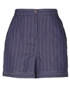 Manila Grace Woman Shorts & Bermuda Shorts Purple Size 4 Viscose, Polyester