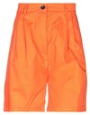 Department 5 Woman Shorts & Bermuda Shorts Orange Size 26 Polyester, Cotton