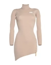 Gcds Short Dresses In Beige