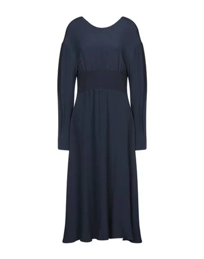 Sportmax Code 3/4 Length Dresses In Dark Blue