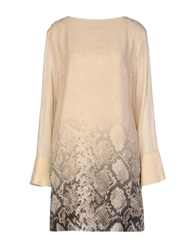 Cavalli Class Short Dresses In Beige