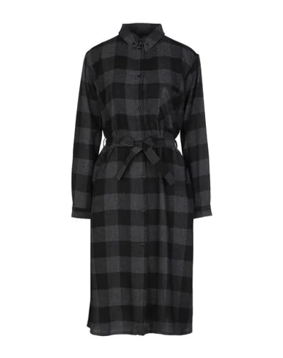 Woolrich Midi Dresses In Steel Grey