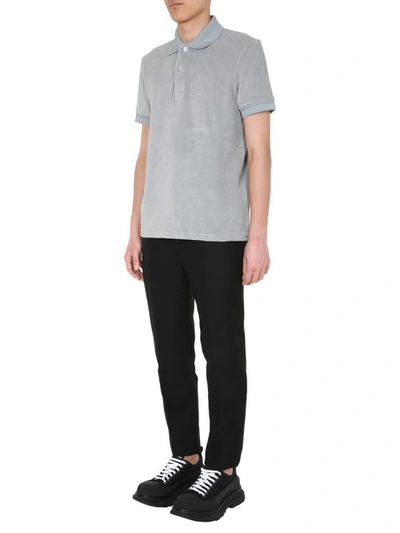 Tom Ford Regular Fit Polo In Grey