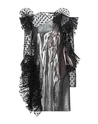 Alberta Ferretti Short Dresses In Silver