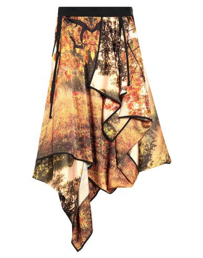 High By Claire Campbell Midi Skirts In Ocher