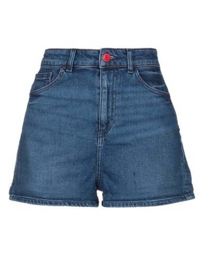 Emporio Armani Denim Shorts In Blue