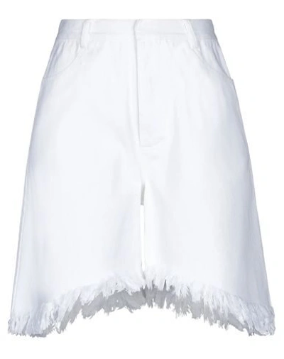 Ksenia Schnaider Denim Shorts In White