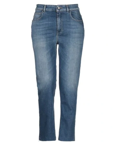 Manila Grace Denim Pants In Blue