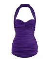Norma Kamali One-piece Swimsuits In Purple