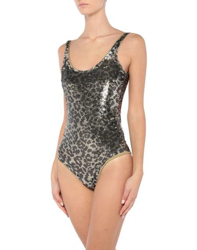 Fisico One-piece Swimsuits In Beige