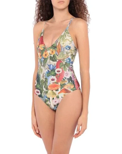 Carolina K One-piece Swimsuits In Green