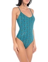 Fisico One-piece Swimsuits In Deep Jade