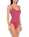 Fisico One-piece Swimsuits In Maroon