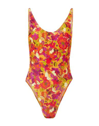 Adriana Degreas One-piece Swimsuits In Ocher