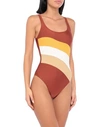 Mimì À La Mer One-piece Swimsuits In Brown