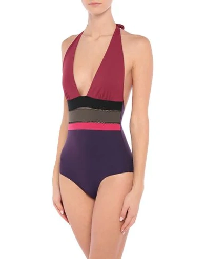 Maison Lejaby One-piece Swimsuits In Red