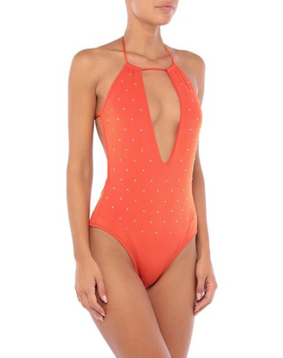 Gcds One-piece Swimsuits In Orange
