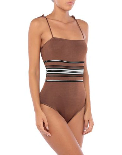 Osklen One-piece Swimsuits In Brown
