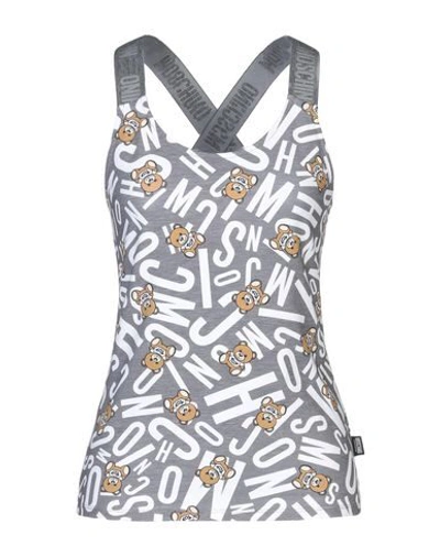 Moschino Tank Top In Grey