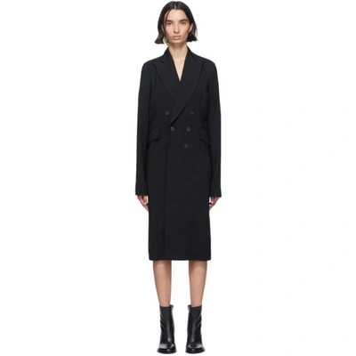 Ann Demeulemeester Black Bethany Double-breasted Coat