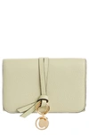 Chloé Alphabet Leather Wallet In Light Eucalyptus