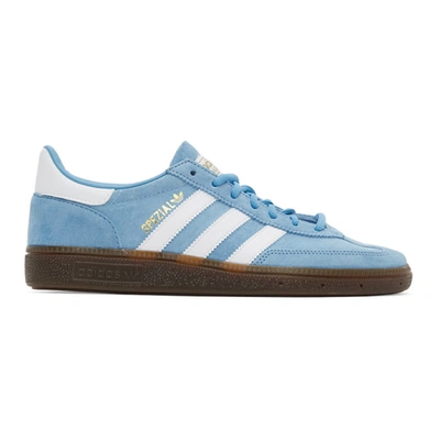 Adidas Originals Blue Handball Spezial Sneakers In Light Blue / Footwear White