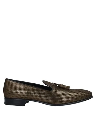 A.testoni Loafers In Bronze
