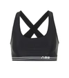 Adam Selman Sport Cross-back Sports Bra In Black