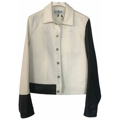 Pre-owned Loewe Jacket In White
