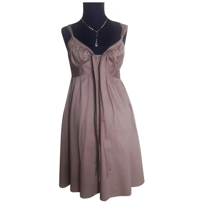 Pre-owned Tara Jarmon Mid-length Dress In Brown