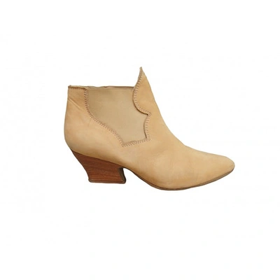 Pre-owned Acne Studios Ankle Boots In Beige