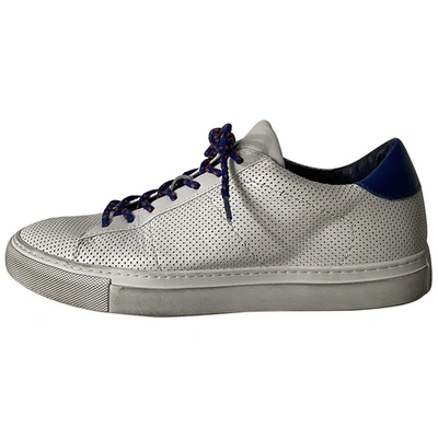 Pre-owned Dondup Leather Low Trainers In White