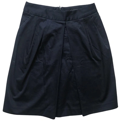 Pre-owned Tara Jarmon Mid-length Skirt In Navy