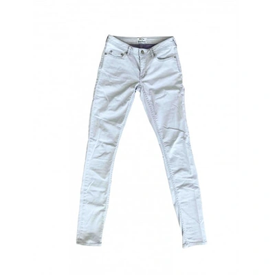 Pre-owned Acne Studios Slim Jeans In White