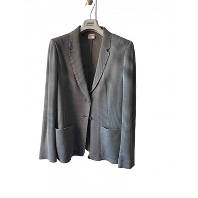 Pre-owned Armani Collezioni Grey Cotton Jacket