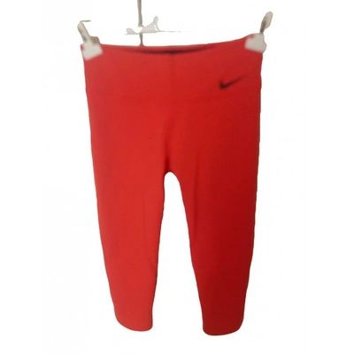 Pre-owned Nike Red Trousers